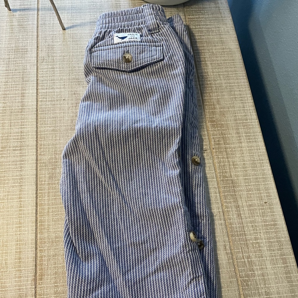 Infant boy pinstripe pants Janie and Jack size 12-18 months adjustable length